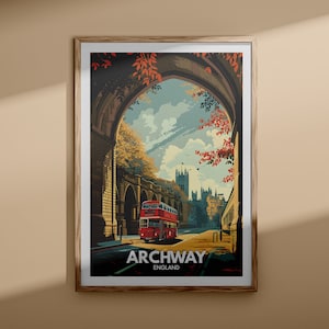 Impresión de arco - Cartel de arco, arte de la pared del Reino Unido, decoración de arte de la pared de Inglaterra, cartel de viaje británico, impresión del Reino Unido, arte de la ciudad de Inglaterra