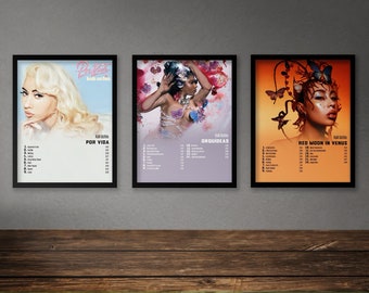Kali Uchis Album Poster Set | Orquídeas, Red Moon, Isolation (Digital Download)