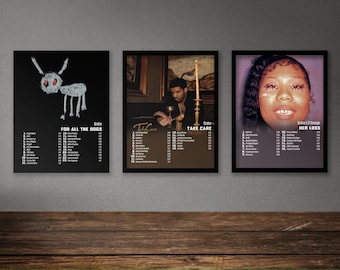 Drake Album Cover Poster Set of 15 | Music Art Prints (Digital Download)