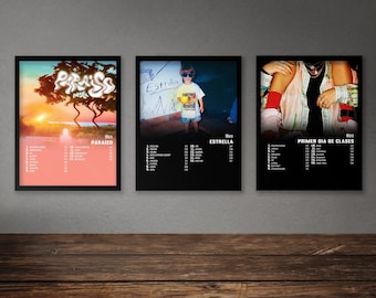 Mora Album Cover Poster Set | Primer Dia, Paraiso, Estrella (Digital Download)