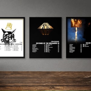 J.Cole Poster Set 9 Album Poster | 2014 Wald-Hügel-Fahrt | Geborener Sünder | Rache Der Träumer III | 4 Nur Dein Auge | Digitaldruck