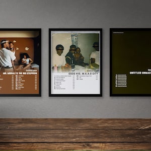 Kendrick Lamar Poster Set Of 9 Album Poster | Mr. Morale & The Big Steppers | good kid, m.A.A.d city | Black Panther The Album | Section.80