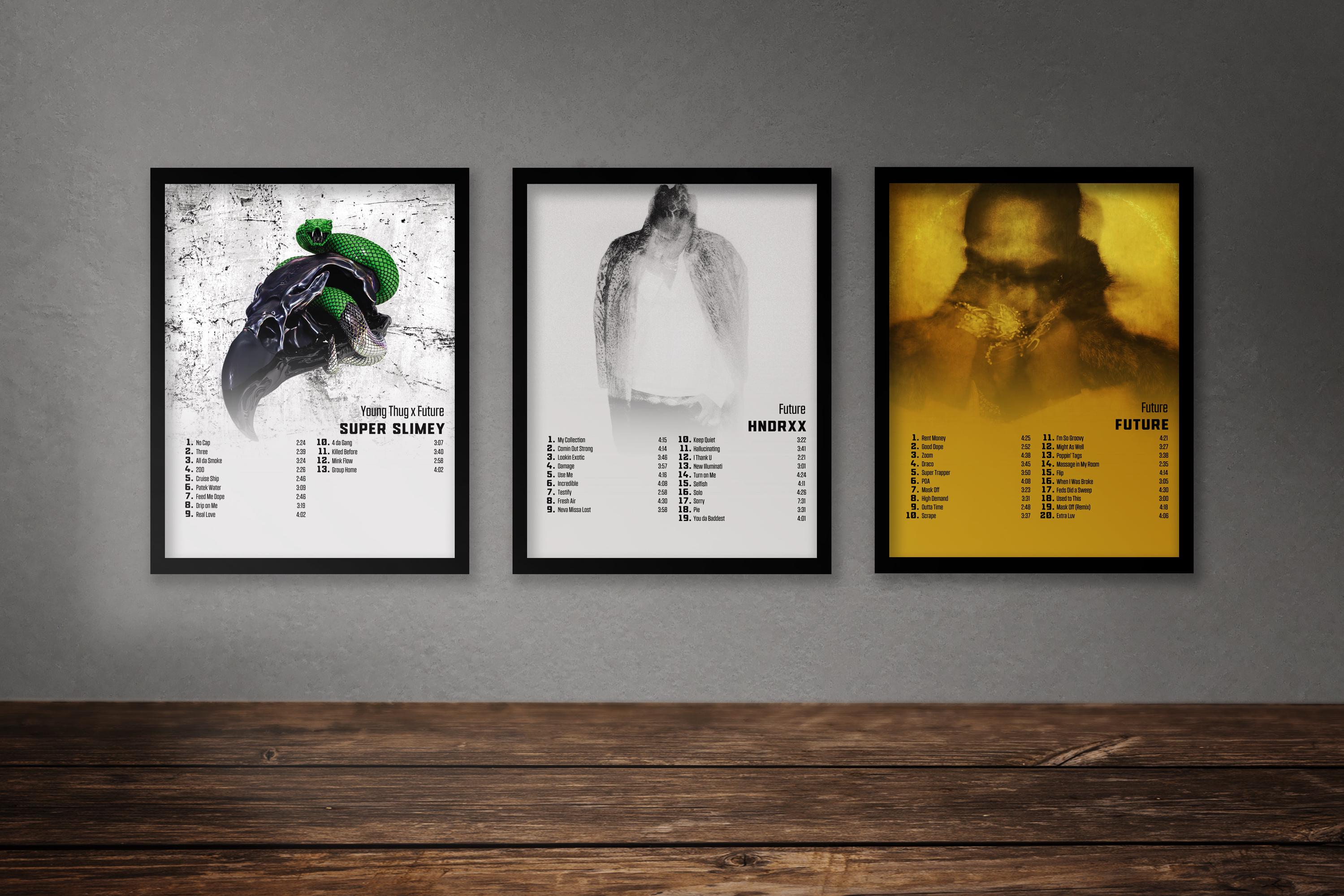 Custom Set of 3 Album Posters, Album Cover Poster, Custom Music Gift - Etsy