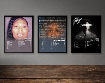 21 Savage Poster Set of 8 Album Poster | American Dream | Her Loss