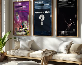 Custom Album Cover Poster Set of 3 | Personalized Music Wall Art (Digital Download)