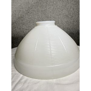 Vintage MCM 10" Honeycomb White Milk Glass Light Diffuser Torchiere Lamp Shade