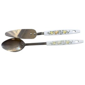 2 - Vintage Spice Of Life Corning Serving Spoon Cake Knife/Server Stainless USA