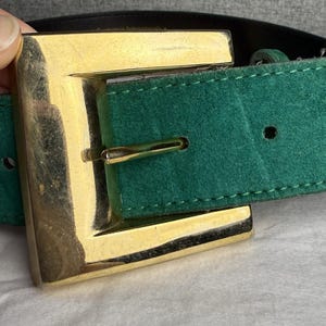 Vintage Green Suede Belt - Etsy display picture 3