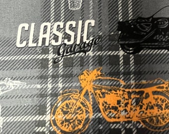 Cotton Gray Motorcycle Pillowcase