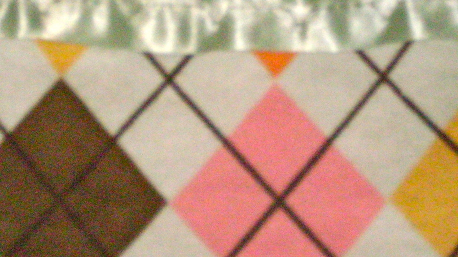 Flannel Cream Argyle Pillowcase Etsy