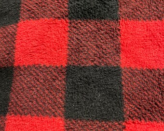 Fleece Red Buffalo Check Pillowcase