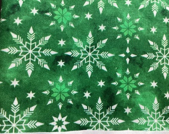 Cotton Green Snowflake Pillowcase