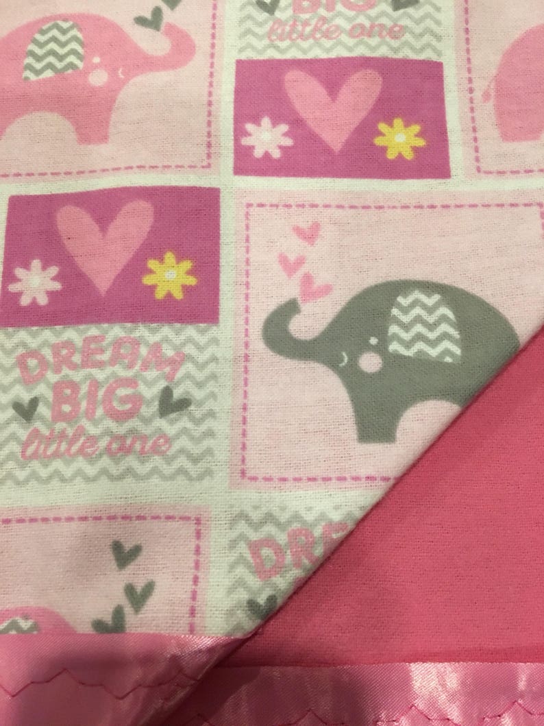 pink elephant baby blanket