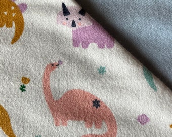 Flannel Pastel Dinosaur Baby Blanket