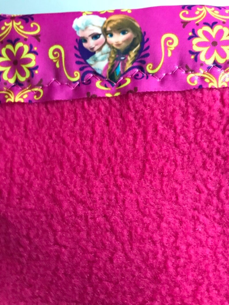 Pink Fleece Pillowcase with Frozen Satin