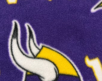 Fleece Purple Pillowcase with MN Vikings Print