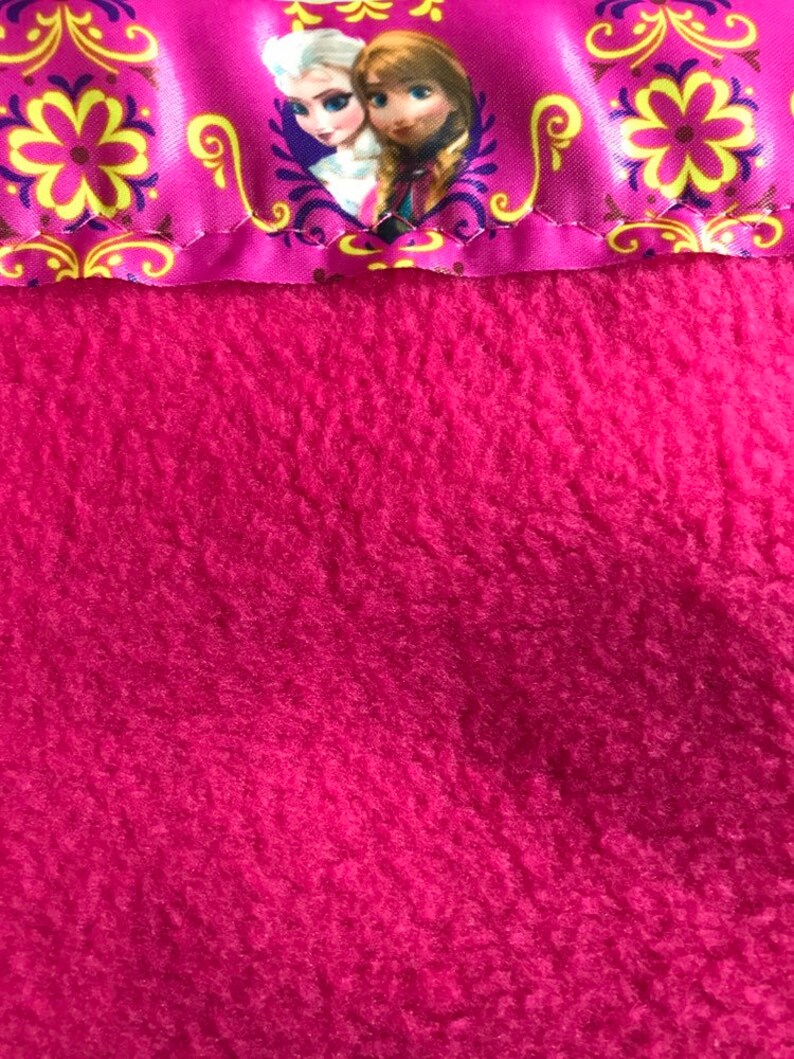 Pink Fleece Pillowcase with Frozen Satin