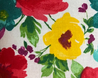 Bright Floral Cotton Pillowcase