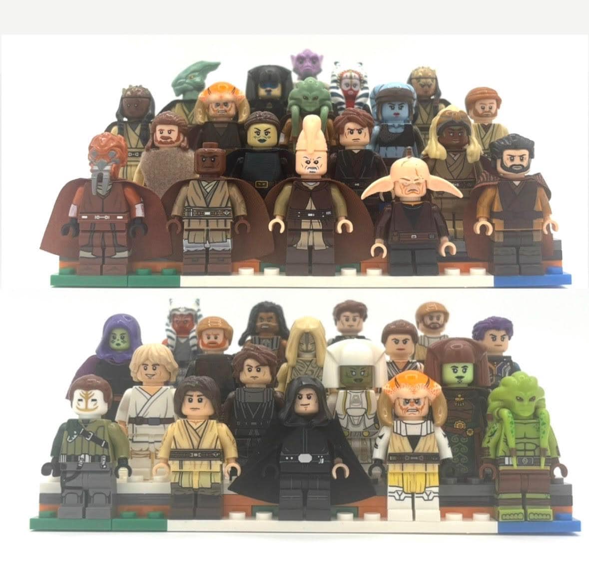 Jedi Minifigures Anakin Obiwan Plo Koon Ki Adi Mundi Dooku Quinlan Vos  Aayla Saesee Stass Agen Eeth Mace Kit Fisto Coleman Jedi Temple Guard