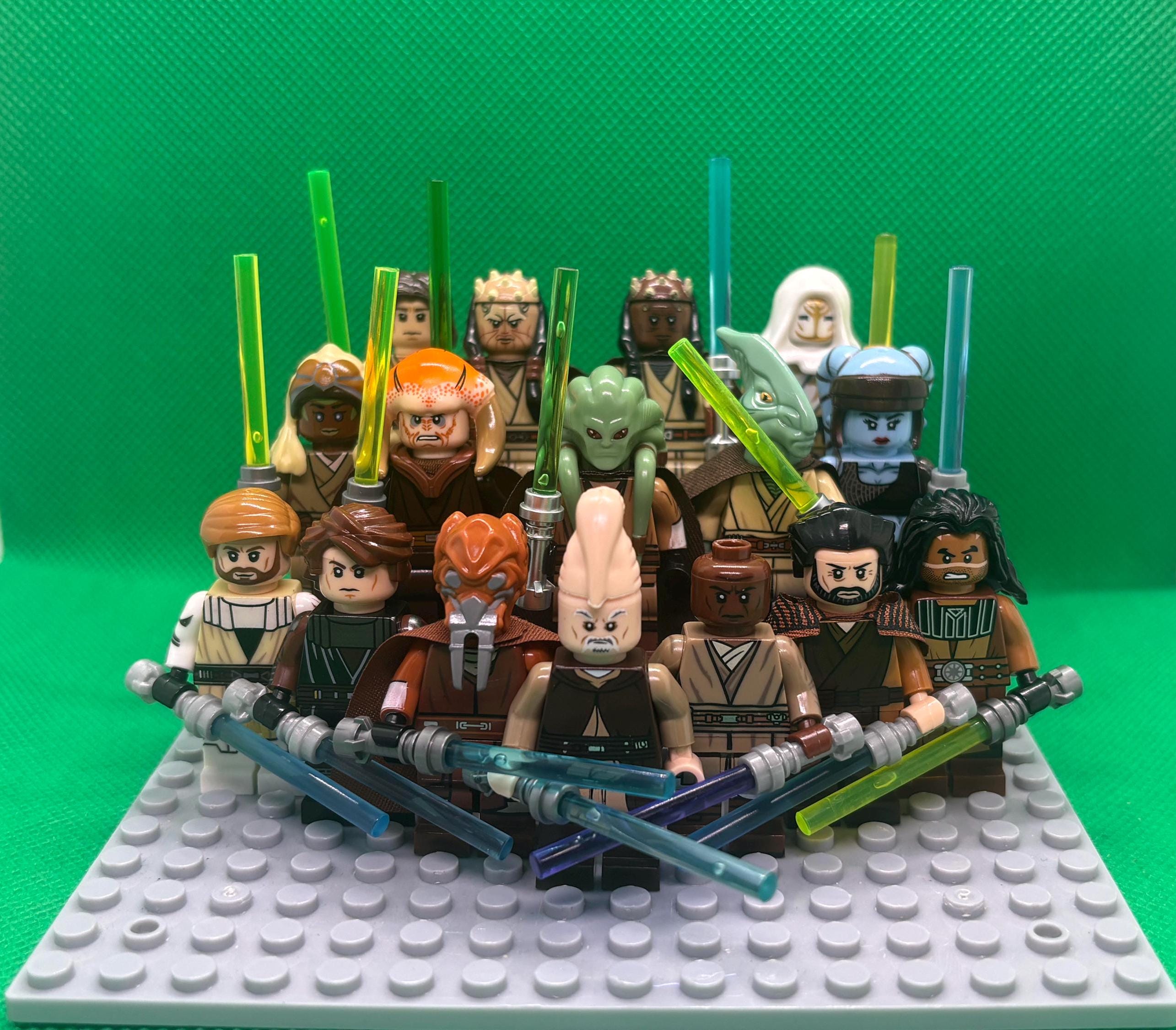 Jedi Minifigures Anakin Obiwan Plo Koon Ki Adi Mundi Dooku Quinlan Vos Aayla Saesee Stass Agen Eeth Mace Kit Fisto Coleman Jedi Temple Guard Etsy