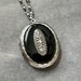 XL Oval Onyx Locket Necklace Statement Jewelry Vintage Inspired Gothic ...