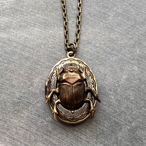 Beetle Locket Oval Insect Men's Locket Entomologist Gift Gothic Bug Scarab Entomology Jewelry Unisex Jewelry Creepy Insect Vintage Style