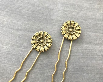 Forge Yellow Sunflower Helianthus Lapel Pin