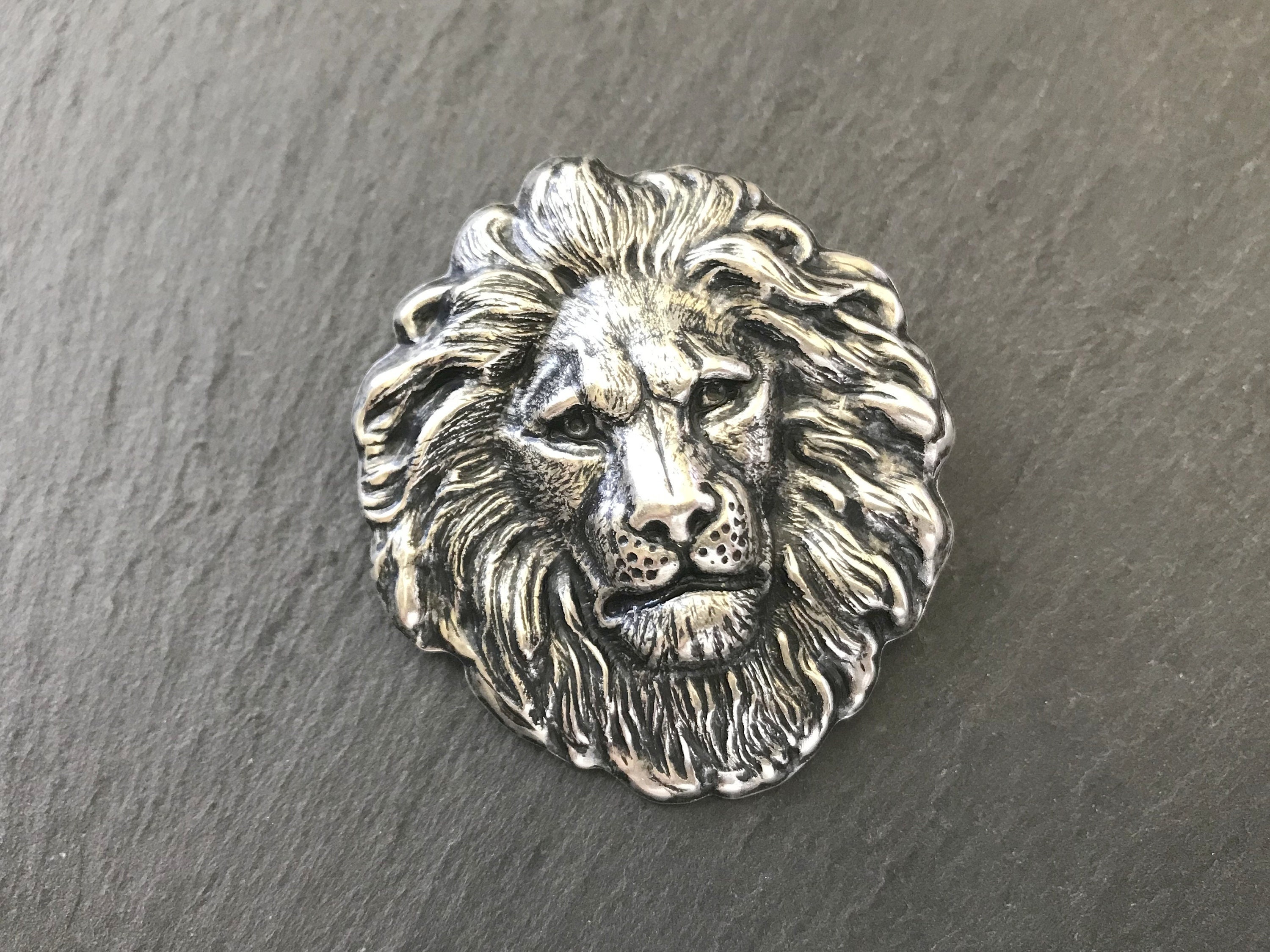 Lion head best sale brooch