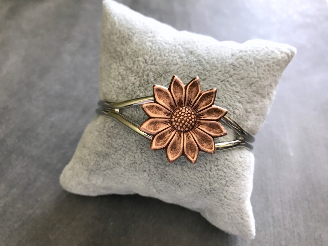 Rose gold sunflower bracelet Clearance