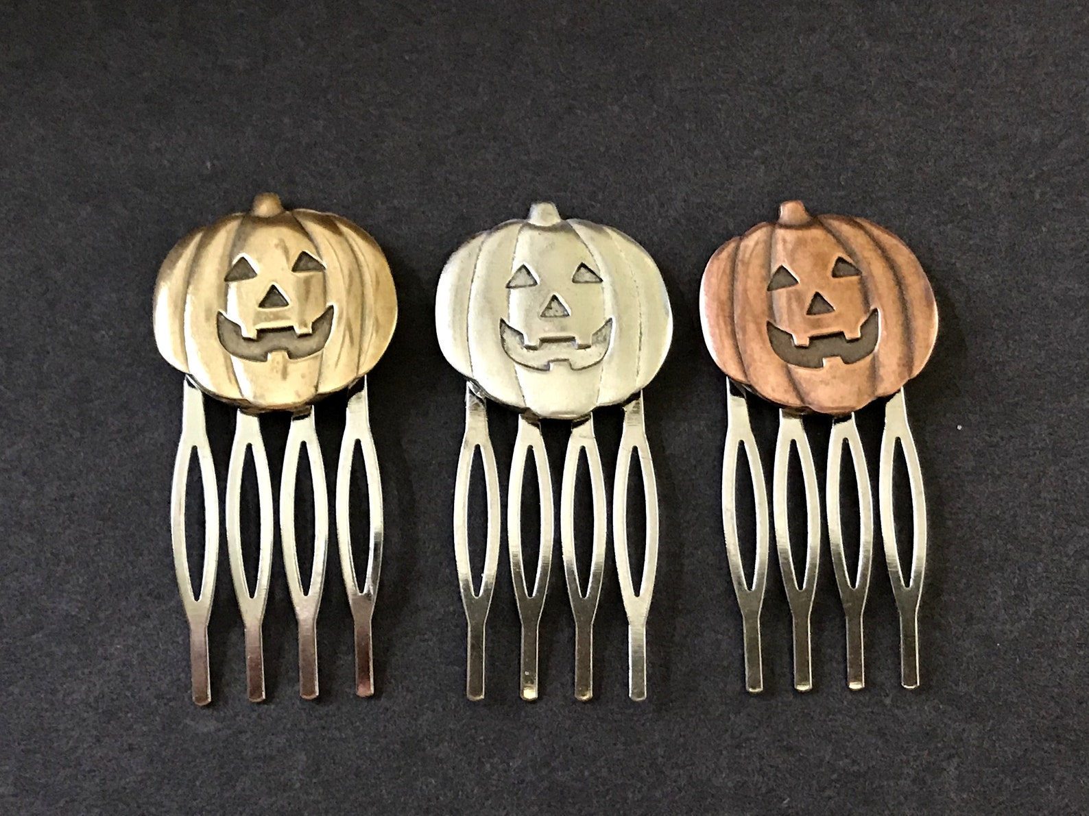 Jack O Lantern Hair Combs Jack O Lantern Hair Combs