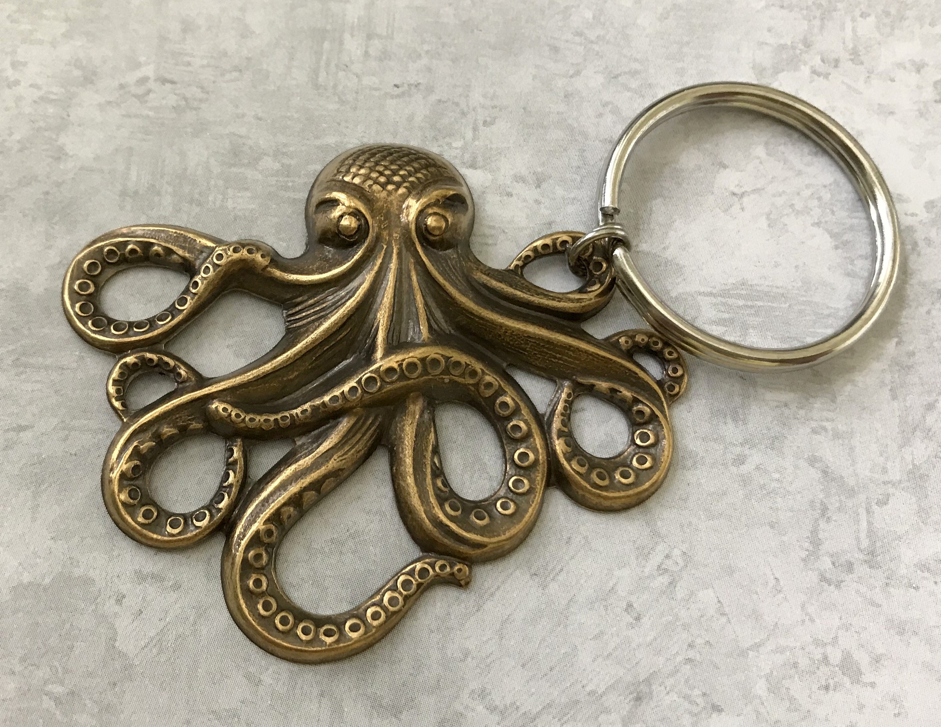 Octopus Key Ring Octopus Key Chain Father's Day Gift Etsy