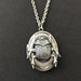 Silver Beetle Locket Oval Insect Locket Entomologist Gift Gothic Bug Scarab Jewelry Men's Locket Unisex Jewelry Creepy Insect Vintage Style
