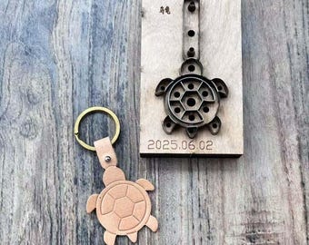 Turtle pendant leather cutting mold owl bag hanger knife mold, handcrafted custom leather stamping mold set