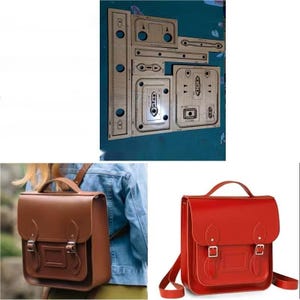 Sac de facteur, moule de découpe en cuir pour sac à dos, jeu de matrices de perforation en cuir personnalisé fait main, travaux manuels du cuir