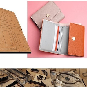 Snap auf Brieftasche Karte Tasche Leder schneiden sterben Form, handgemachte benutzerdefinierte Leder Stanzen Set, Lederhandwerk