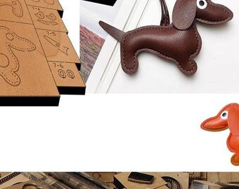 ダックスフンドレザーダイカット、カスタムダックスフンドレザーパンチ