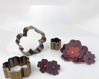 Flower Leather Cutting Die Cut Mold ,Handmade Custom Leather Punch Die Set,Sizes can be customized