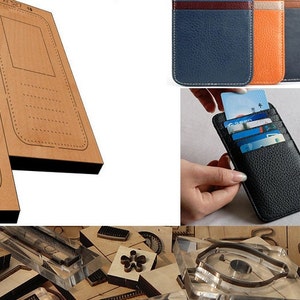 Strumento per l'artigianato in pelle, stampo per fustellatura in pelle per custodie per carte multistrato, set di fustelle per punzonatura in pelle personalizzate fatte a mano
