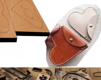 Leather Crafts Tool, Love shaped coin purse Leather Cutting Die Cut Mold,Handmade Custom Leather Punch Die Set