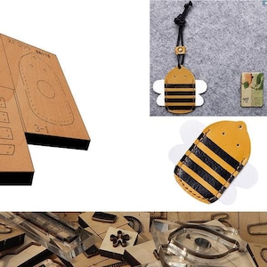 Biene kleiner Kartenhalter Leder schneiden sterben Form, handgemachte benutzerdefinierte Leder Stanzen Set, Lederhandwerk