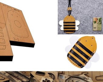 Bee small card holder Leather Cutting Die Cut Mold ,Handmade Custom Leather Punch Die Set,Leather Crafts