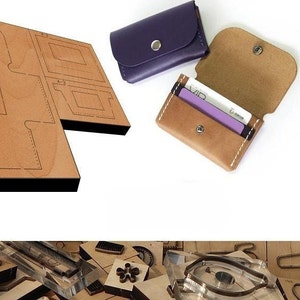 Leder Handwerk Werkzeug, Knopf Tasche / Brieftasche Leder Stanzform, handgemachte benutzerdefinierte Leder Stanzen Set