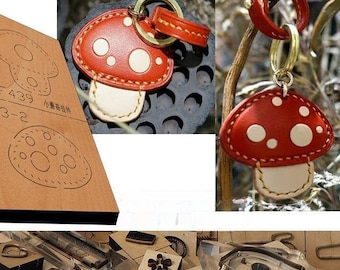 Mushroom pendant Leather Cutting Die Cut Mold,Handmade Custom Leather Punch Die Set, Leather Crafts