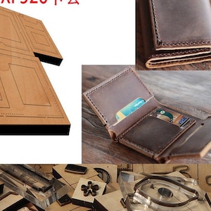 Ferramenta para artesanato em couro, molde para corte de couro em bolsa de cartão, conjunto de moldes para punção de couro personalizado feito à mão