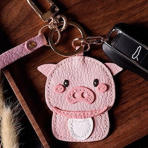 Porcelet porte-clés cartable pendentif personnalisation pur porte-clés de voiture fait main sac pendentif artisanat en cuir fait main