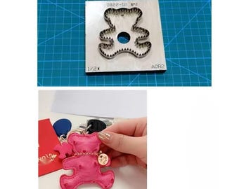 Cute Little Bear Keybag knife mold Leather Cutting Die Cut Mold ,Handmade Custom Leather Punch Die Set,Leather Crafts