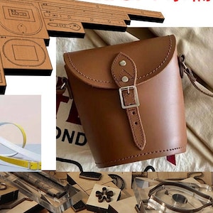 Moule de découpe en cuir pour sac seau, outil pour travaux manuels du cuir, jeu de matrices de perforation en cuir personnalisé fait main
