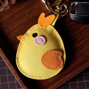 Personnalisation du pendentif Poussin porte-clés cartable Pur fait main voiture porte-clés sac pendentif artisanat en cuir fait main