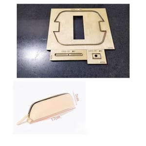 Stampo per coltello con astuccio portapenne con cerniera, stampo per fustellatura in pelle, set di fustelle per punzonatura in pelle personalizzate fatte a mano, artigianato in pelle