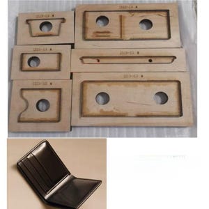 Horizontale kurze Clip-Mappe Messerform Leder Stanzform, handgefertigte benutzerdefinierte Leder Stanzform, Lederhandwerk
